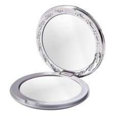Mini Compact Mirror CALA 70517 Silver