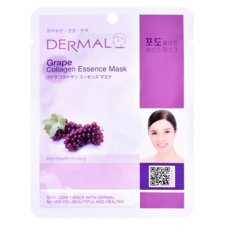 Korean Sheet Firming Mask DERMAL Collagen Essence  Grape 23g
