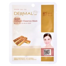 Korejska sheet maska za ujednačen ten i sjaj kože lica DERMAL Collagen Essence Gold 23g