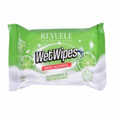 Wet Wipes with Alcohol REVUELE Lime 20/1