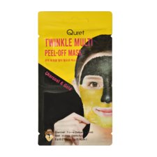 Twinkle Multi Peel-off Mask QURET Charcoal & Gold 2x6g