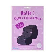 Korean Sheet Mask for Purifying and Pore Cleansing QURET Hello Charcoal 25g
