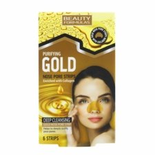 Nose Pore Strips BEAUTY FORMULAS Gold Collagen 6pcs