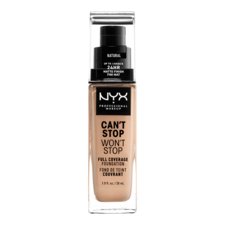 Full Coverage Foundation 24hr NYX Professional Makeup Can't Stop Won't Stop CSWSF 30ml - Natural CSWSF07