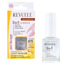 Nail Therapy Complex 3in1 REVUELE Fast Dry, Hard Coat & Glossy Shine 10ml