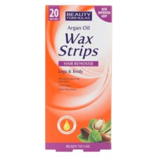 Wax Strips Hair Remover BEAUTY FORMULAS Argan Oil 20/1