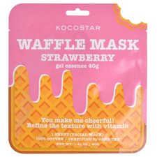 Korean Sheet Facial Mask KOCOSTAR Waffle Strawberry 40g