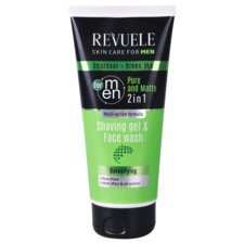 Shaving Gel and Face Wash REVUELE Charcoal and Green Tea 180ml