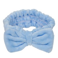 Plush Bow Headband CALA Spa Solutions Light Blue