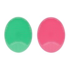 Facial Scrubbers Set CALA Green & Light Pink