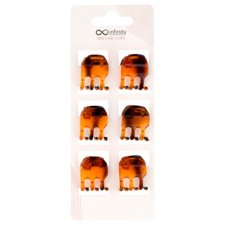 Mini Hair Clips INFINITY INF191 Brown 6/1