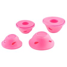 Soft Rubber Hair Rollers INFINITY Pink 10/1