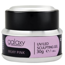 Gradivni kamuflažni gel za nadogradnju noktiju GALAXY UV/LED Milky Pink 30g