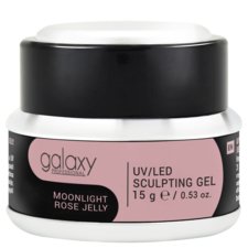 Gradivni kamuflažni gel za nadogradnju noktiju GALAXY UV/LED Moonlight Rose Jelly 15g