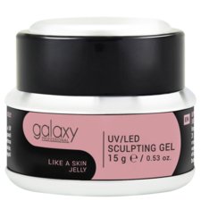 Gradivni kamuflažni gel za nadogradnju noktiju GALAXY UV/LED Like a Skin Jelly 15g