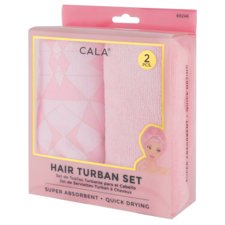 Hair Turban Set CALA Geometric Pink