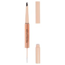 2in1 Blade Pencil and Clear Brown Gel MAKEUP REVOLUTION Fluffy Brow Duo Granite 0.12g+1ml