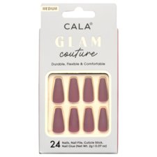 Set of press-on tips CALA Glam Couture Red Matte