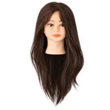 Trening lutka sa prirodnom kosom - braon L13S 40 cm