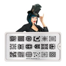 Stamping Nail Art Image Plate MOYOU Gothic 12