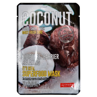 Sheet maska za lice DERMAL Superfood kokos 25g