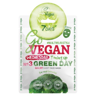 Sheet maska za lice 7DAYS Go Vegan Green Day 25g