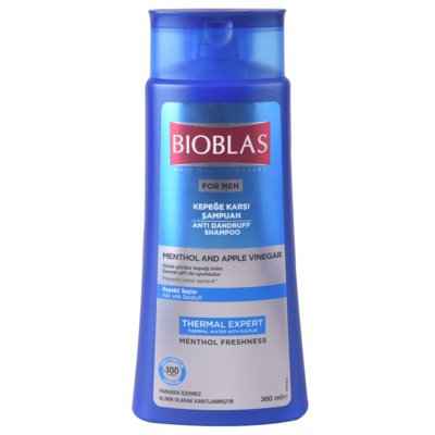 Šampon protiv peruti BIOBLAS mentol i jabukovo sirće 360ml