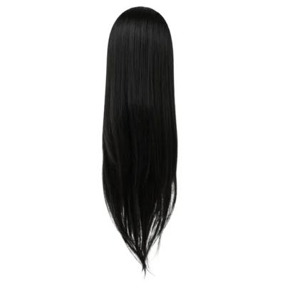 Training Head Synthetic Hair -  Black 60 cm - Training Head Synthetic Hair - Black 60 cm