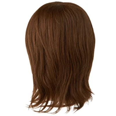 Training Head Natural Hair and Bear - Brown 20 cm