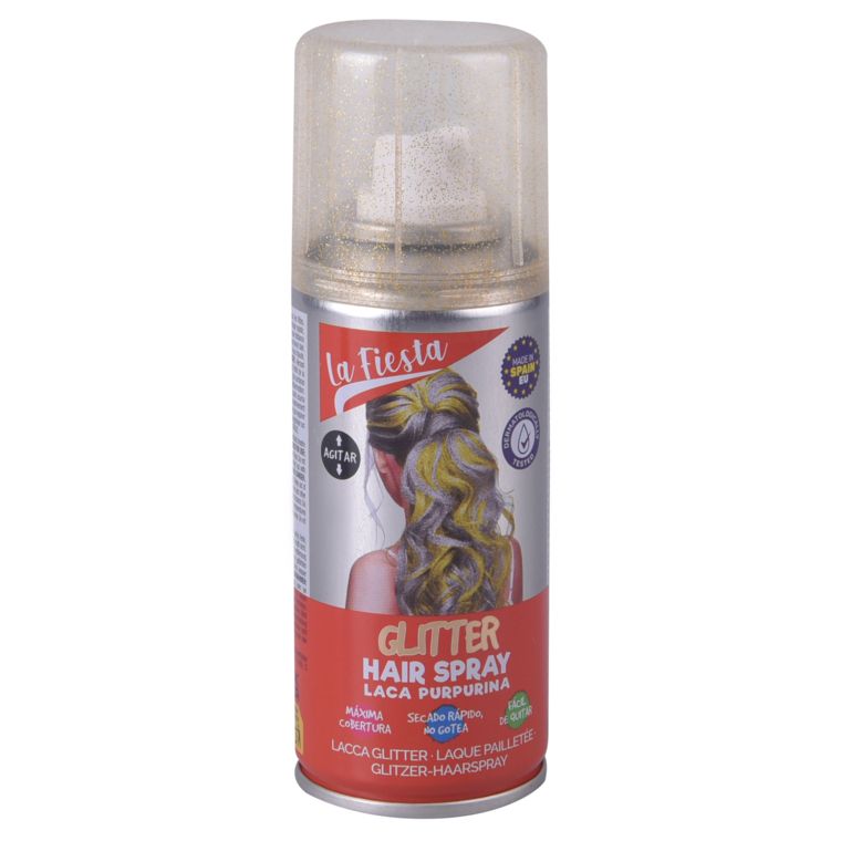 Glitter Hair Spray LA FIESTA Gold 100ml - | ALEXANDAR Cosmetics