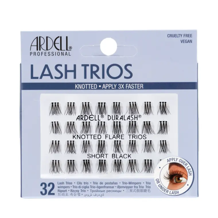 Individual Lashes Knotted Flare Trios - Short Black display picture 3